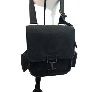 SCOUT By PPB Heather Gray Felt Diaper Bag Messenger Style Petunia Pickle Bottom